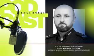 tło podcast policjant